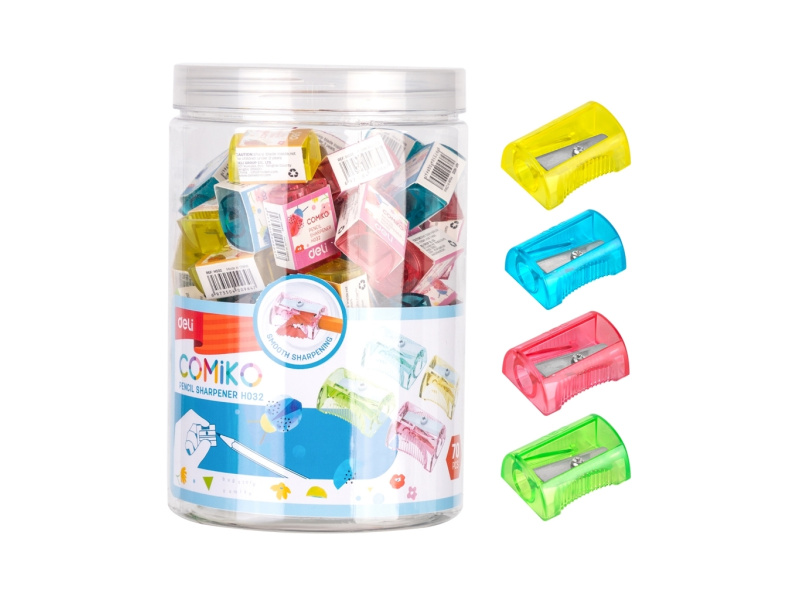Pliiatsiteritaja DELI H032 plastikust 1-ava - Pilt 2