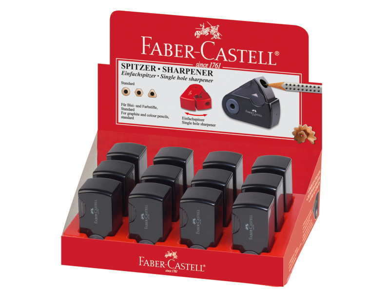 Pliiatsiteritaja Faber-Castell Sleeve, kogujaga, 1-ava, must - Pilt 4