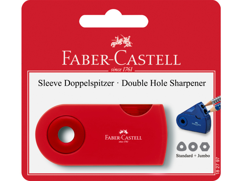 Pliiatsiteritaja Faber-Castell Sleeve, kogujaga, 2-ava, blistris - Pilt 2