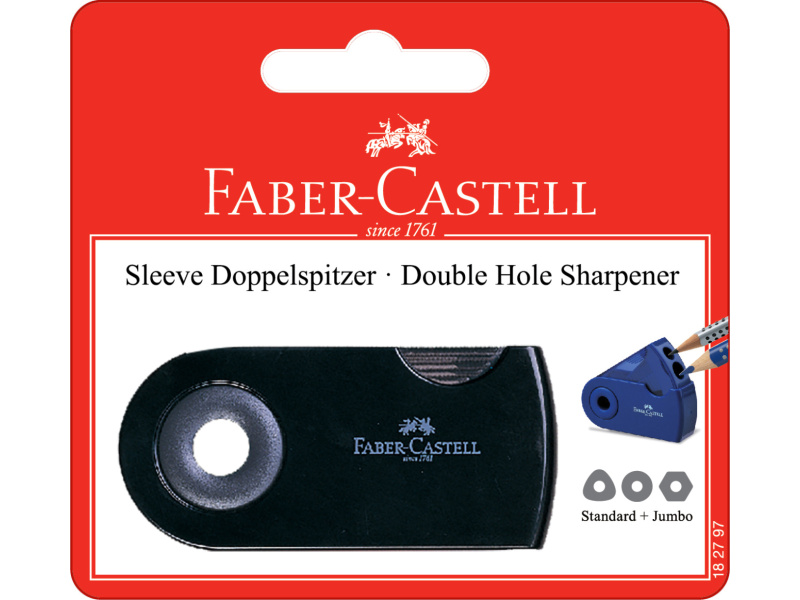 Pliiatsiteritaja Faber-Castell Sleeve, kogujaga, 2-ava, blistris - Pilt 3