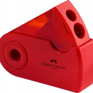 Pliiatsiteritaja Faber-Castell Sleeve, kogujaga, 2-ava, punane/sinine