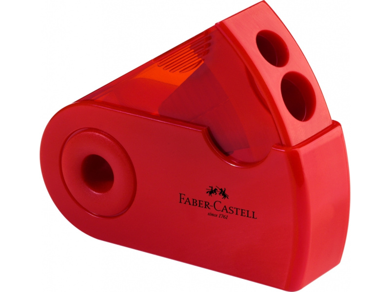 Pliiatsiteritaja Faber-Castell Sleeve, kogujaga, 2-ava, punane/sinine