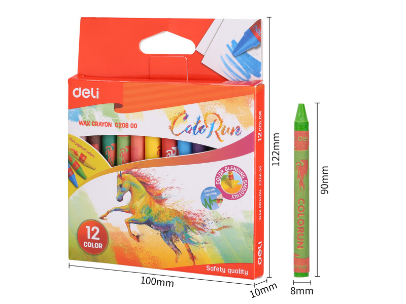 Rasvakriidid DELI Colorun 12-värvi - Pilt 4