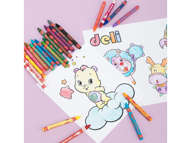 Rasvakriidid DELI Colorun 12-värvi - Pilt 5