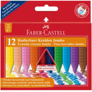 Rasvakriidid Faber-Castell Jumbo Grip kolmekandilised 12-värvi