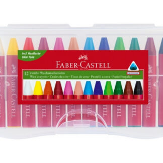 Rasvakriidid Faber-Castell Jumbo kolmekandilised 12-värvi
