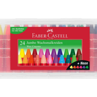 Rasvakriidid Faber-Castell Jumbo kolmekandilised 24-värvi