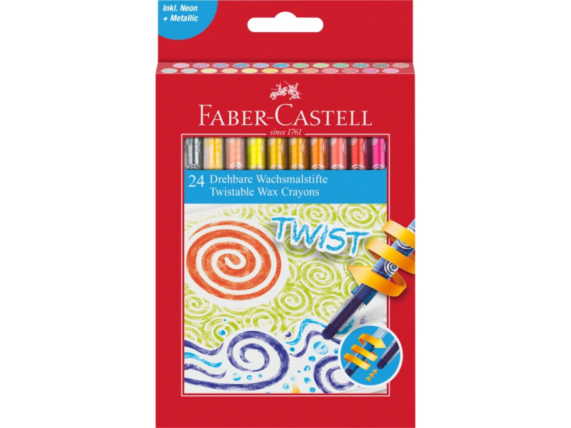 Rasvakriidid Faber-Castell keeratavad 24-värvi