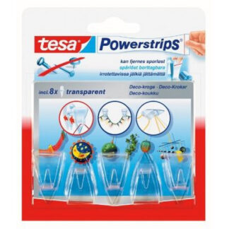 Riputuskonks iseliimuv Tesa Powerstrips läbipaistev 2 tk/pk