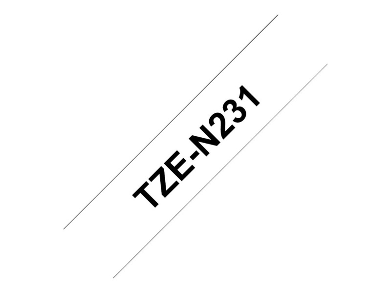 Sildilindi kassett Brother TZe-N231, vastupidav, must valgel, 12mm 8m - Image 3