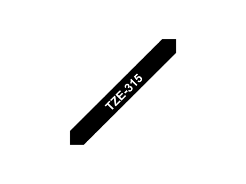 Sildilint Brother "TZe-315", White on Black, Lamineeritud - Pilt 3