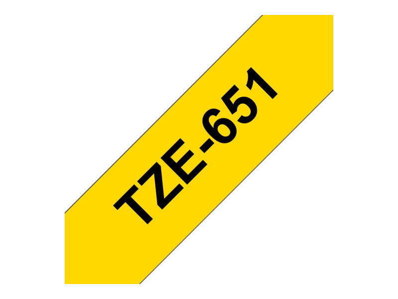 Sildilint Brother "TZe-651", Black on Yellow, Lamineeritud - Pilt 3