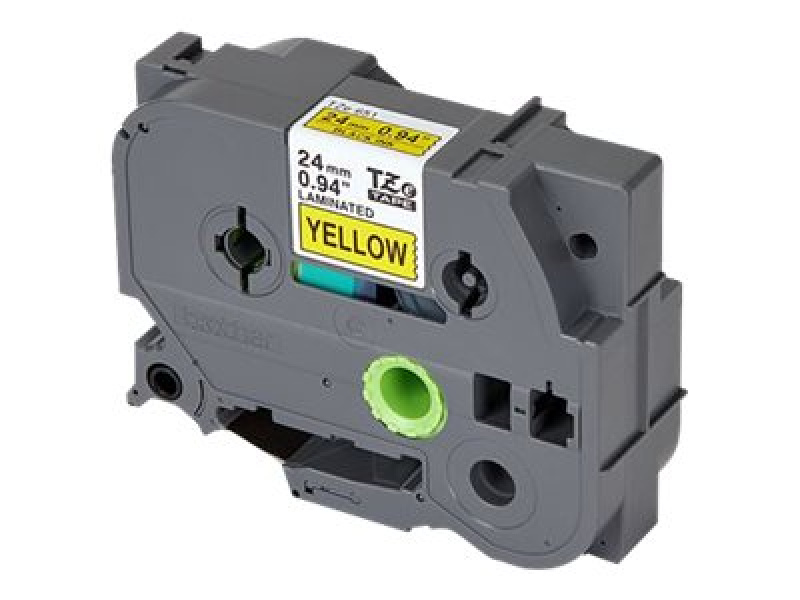 Sildilint Brother "TZe-651", Black on Yellow, Lamineeritud - Pilt 4