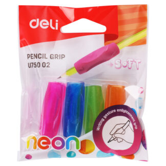Sõrmekumm DELI U75002 harilikule pliiatsile, ergonoomiline, 4tk/pk blistris