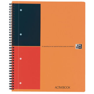 Spiraalplokk Oxford International Activebook A4+/80L joon, augustusega 8-8-8