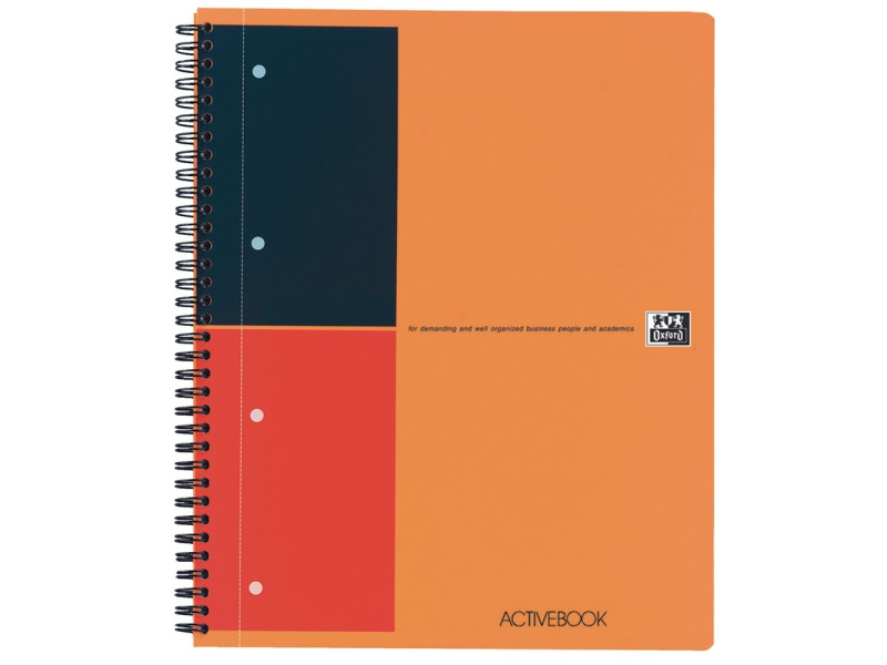 Spiraalplokk Oxford International Activebook A4+/80L joon, augustusega 8-8-8