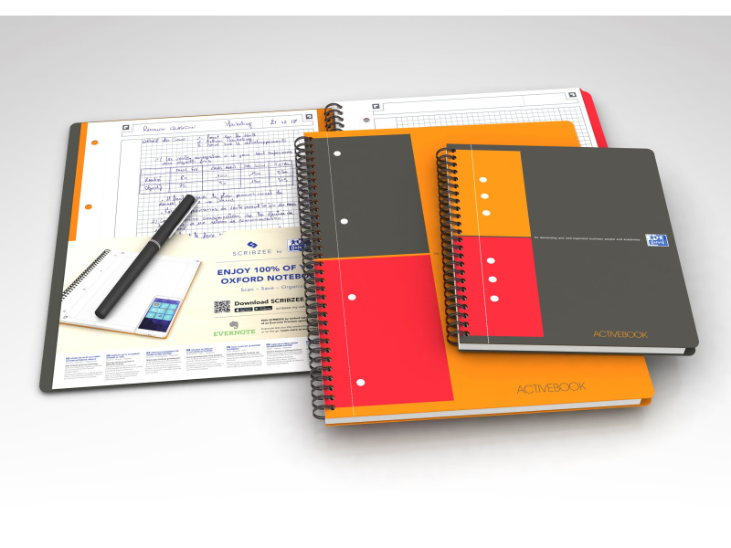 Spiraalplokk Oxford International Activebook A5+/80L 5x5ruut, augustusega (001411) - Pilt 2