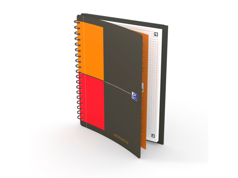Spiraalplokk Oxford Meetingbook B5 /80L 5x5ruut