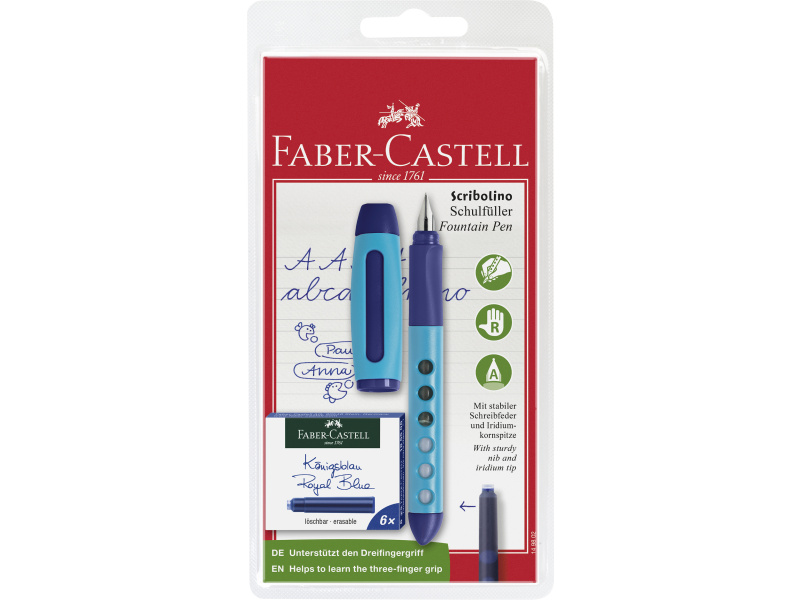 Sulepea Faber-Castell Scribolino sinine paremakäelistele blistris - Pilt 2