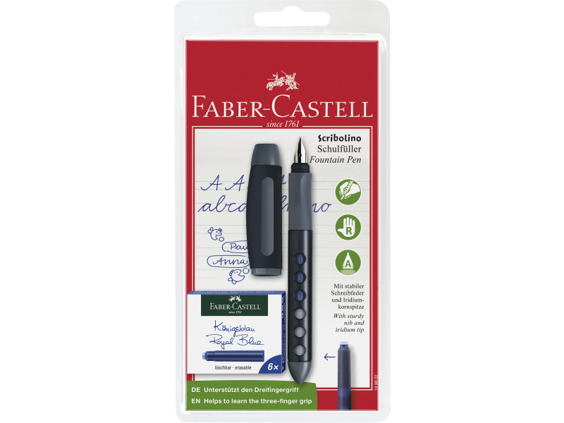 Sulepea Faber-Castell Scribolino sinine paremakäelistele blistris