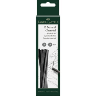 Süsi Faber-Castell naturaalne Ø 5-8mm must 12tk karbis