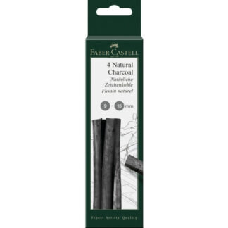 Süsi Faber-Castell naturaalne Ø 9-15mm must 4tk pakis