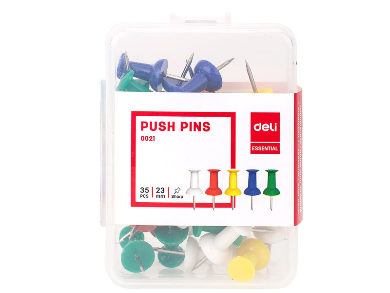 Tahvlinõelad DELI 10mm 35tk/pk, plastkarbis - Pilt 2