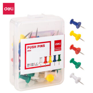 Tahvlinõelad DELI 10mm 35tk/pk, plastkarbis
