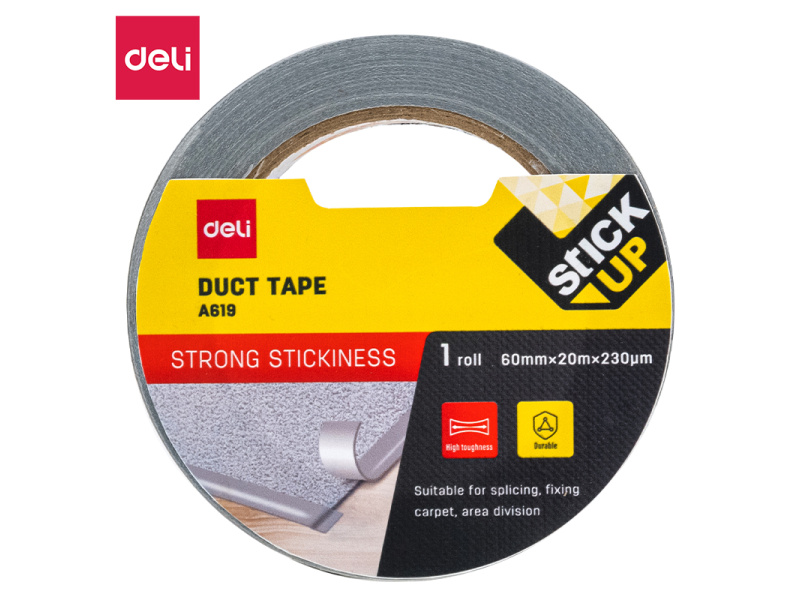 Tekstiilteip DELI 60mm x20m 230mic hall