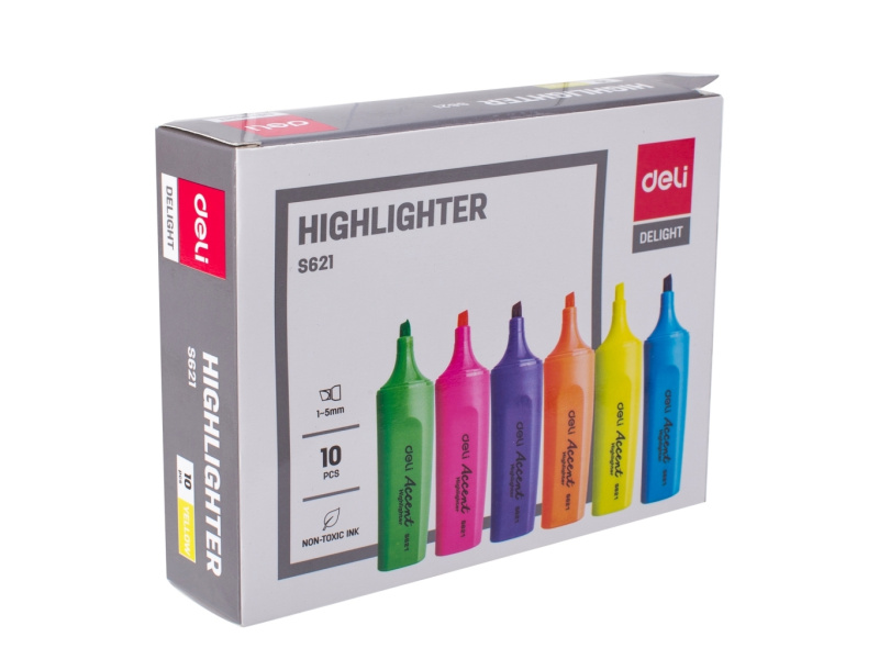 Tekstimarker DELI Accent 1-5mm kollane - Pilt 4