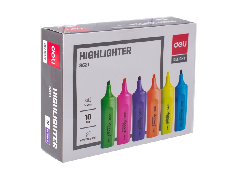 Tekstimarker DELI Accent 1-5mm lilla - Pilt 4