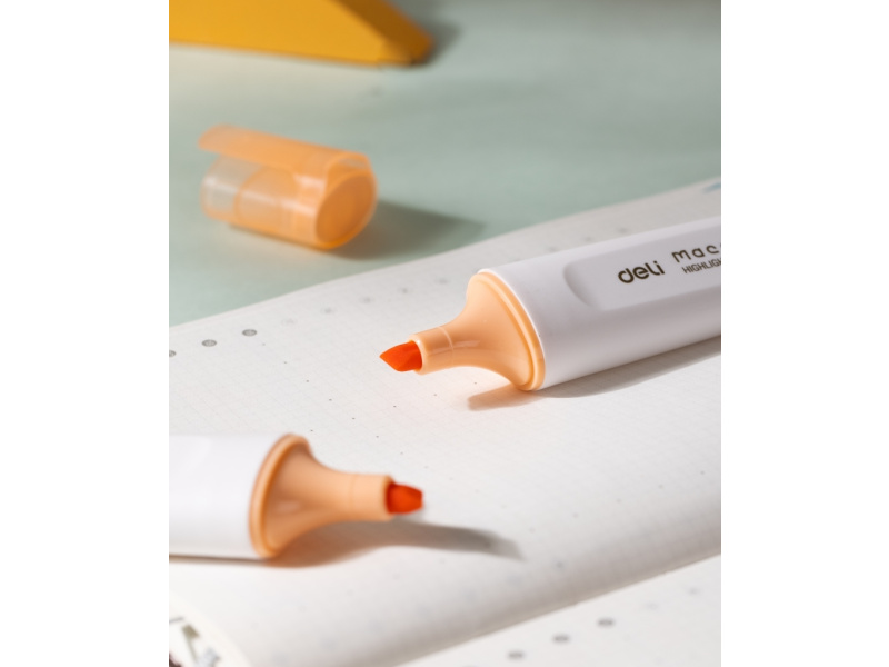 Tekstimarker DELI Macaron 1-5mm pastell oranž - Pilt 4