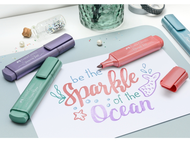 Tekstimarker Faber-Castell metallik roheline - Pilt 2
