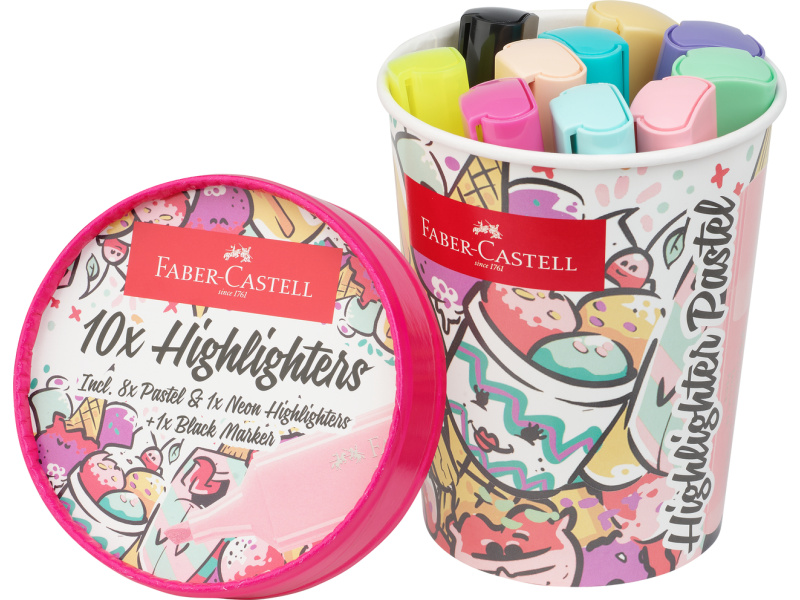 Tekstimarkerid Faber-Castell Ice Cream Pastel 10 tk/pk