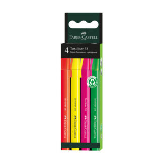 Tekstimarkerite komplekt Faber-Castell 38 4-värvi