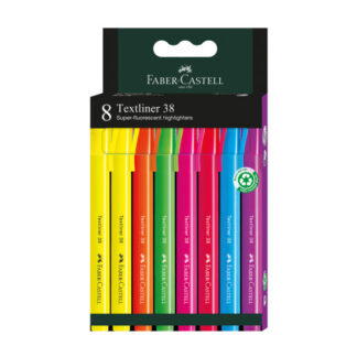 Tekstimarkerite komplekt Faber-Castell 38 8-värvi