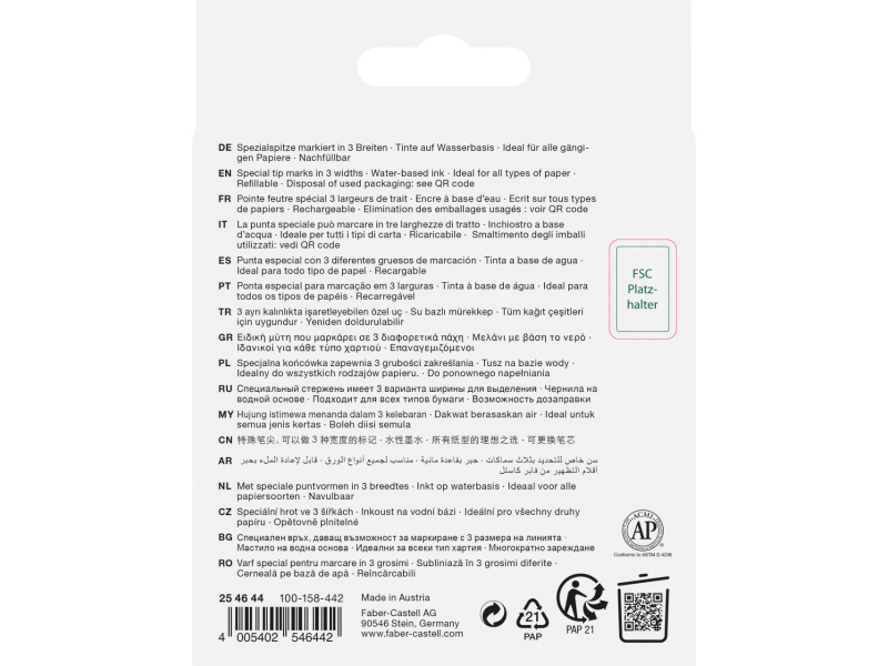 Tekstimarkerite komplekt Faber-Castell 46 superhelendav 4-värvi - Pilt 2