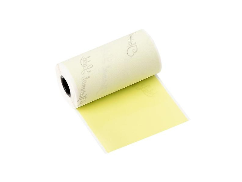 Termoetikett Q22-TTRMS-YE 50mmx3.5m Must kollasel 3tk/pk