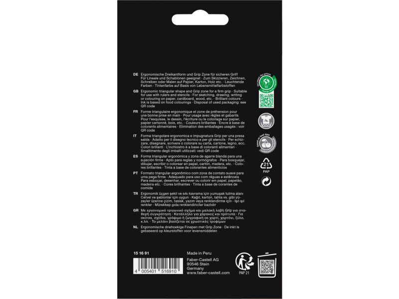 Tindipliiats Faber-Castell FinePen 0.4mm 10-värvi (151691) - Pilt 2