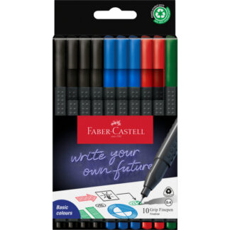 Tindipliiats Faber-Castell FinePen 0.4mm 10-värvi (151691)