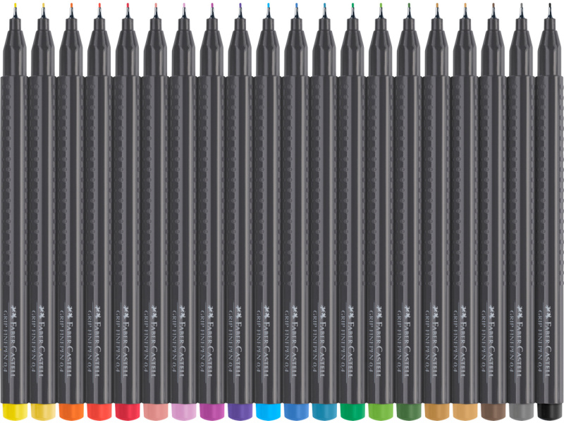 Tindipliiats Faber-Castell FinePen 0.4mm 20-värvi - Image 2