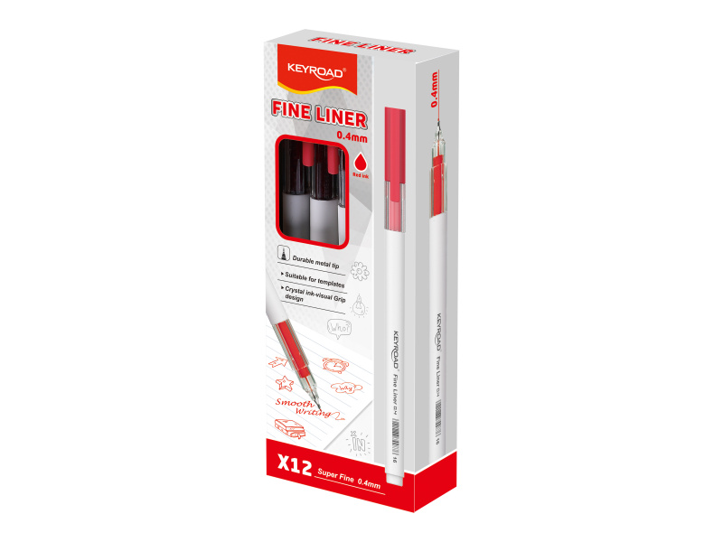 Tindipliiats Keyroad FineLine 0.4mm, punane