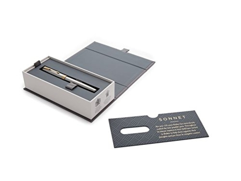 Tindipliiats Parker Sonnet Stainless Steel GT Fine Black - Pilt 2