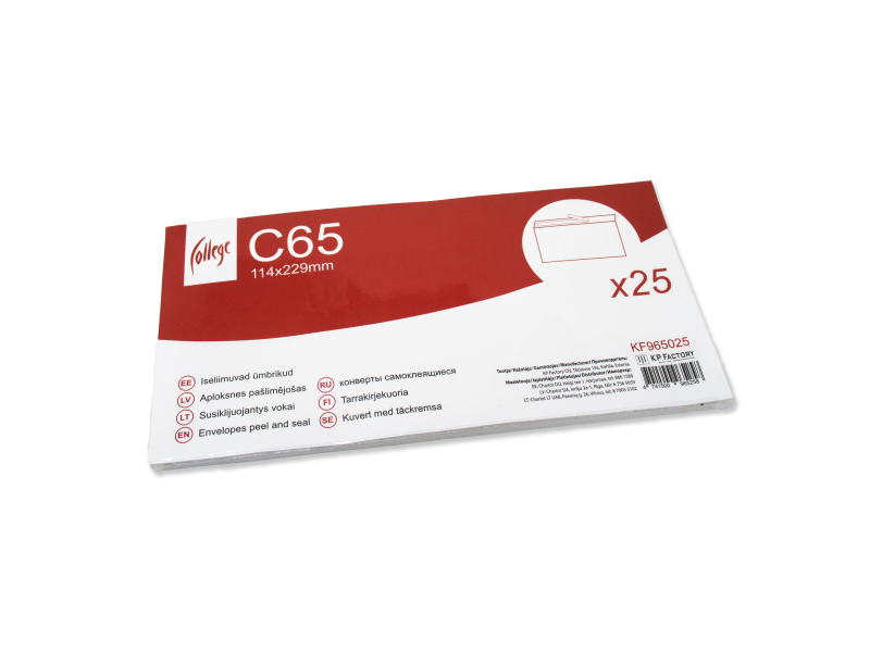 Ümbrik C65 College 114x229mm 25tk/pk