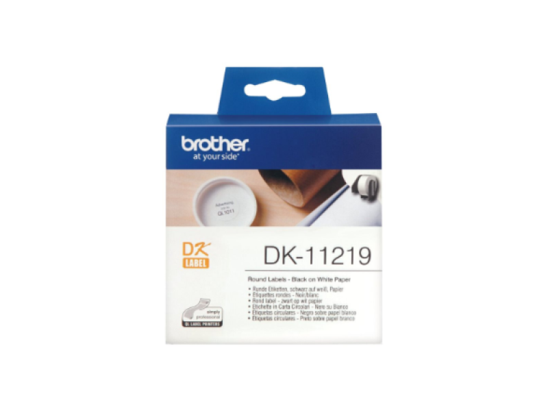 Ümmargused Etiketid Brother "DK11219", White, Fade Resistant