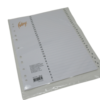 Vahelehed College A4 31-1 plastik valge