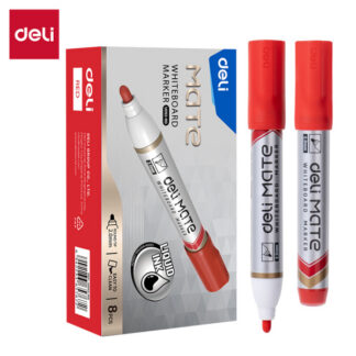Valgetahvlimarker Deli Mate EU052, ümar ots 1.8mm, punane