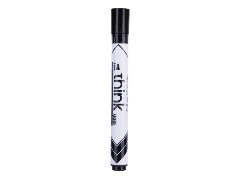 Valgetahvlimarker Deli U00120 must, ümar ots 2mm - Pilt 3