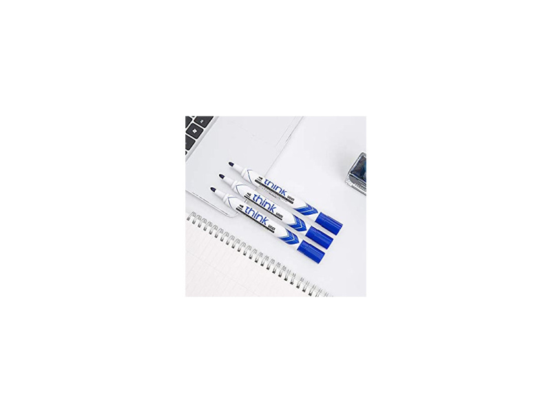 Valgetahvlimarker Deli U00130 sinine, ümar ots 2mm - Pilt 2