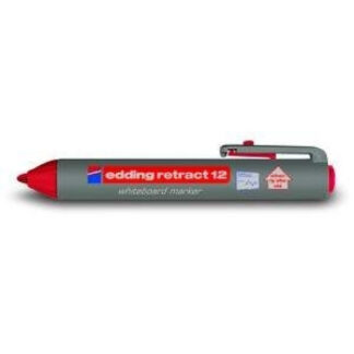 Valgetahvlimarker Edding 12 1,5-3mm, ümar ots, klõpsuga, punane